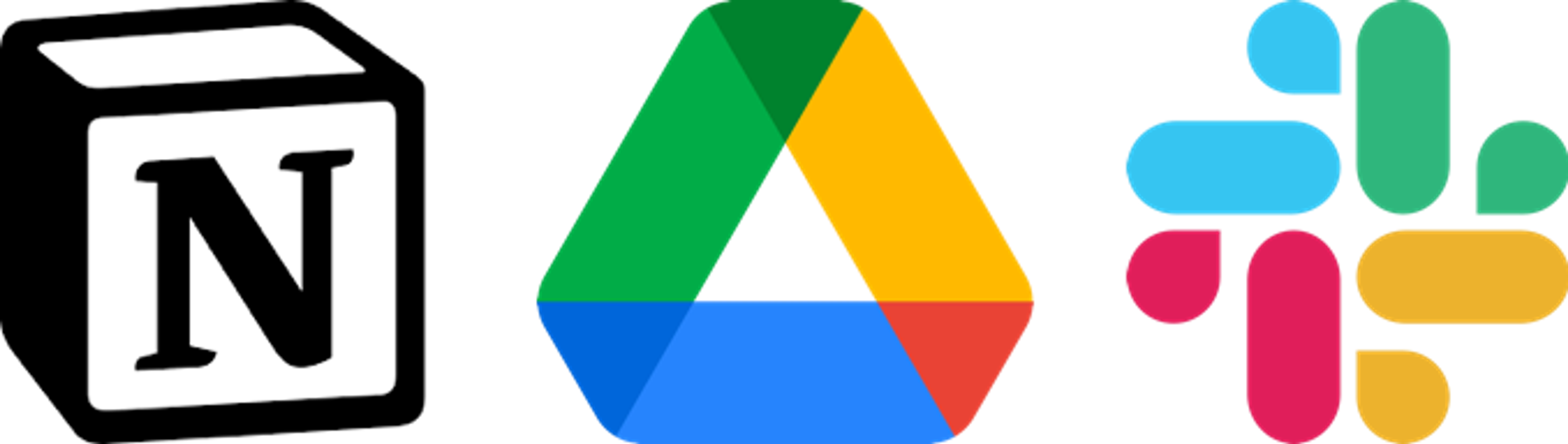 Notion, Google Drive und Slack