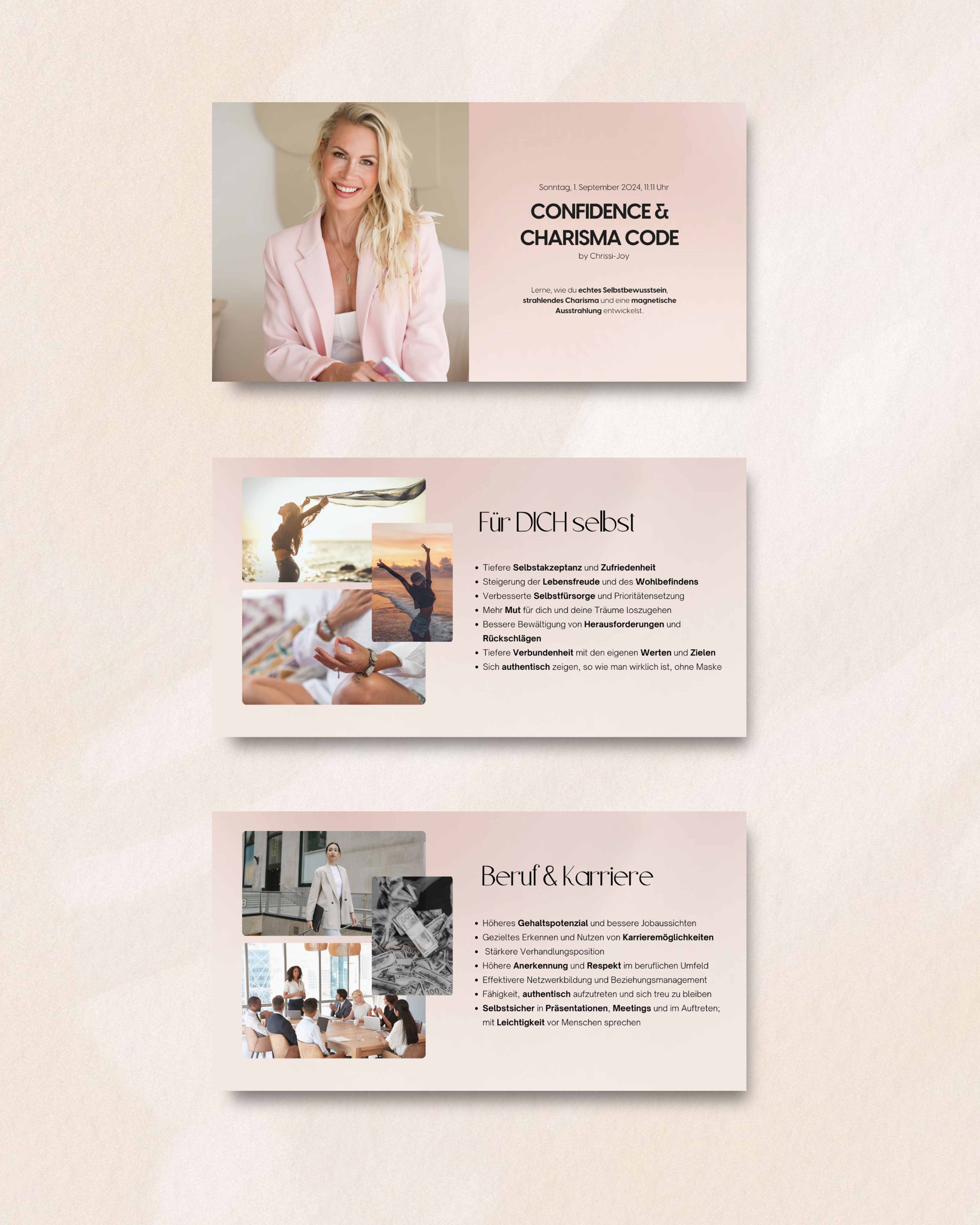 “Confidence Secrets” – landing page & masterclass – Chrissi-Joy