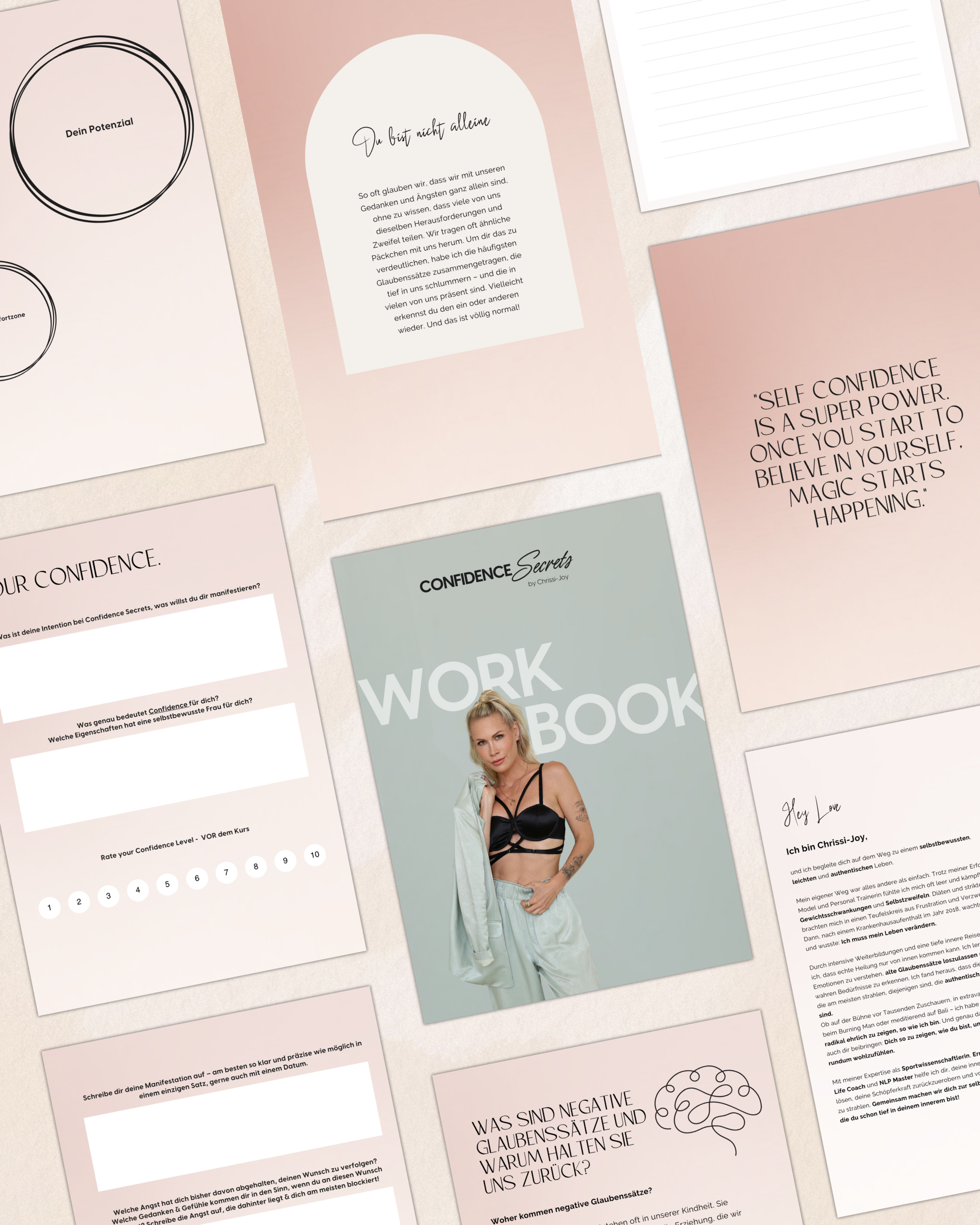 Online course “Confidence Secrets” – brand design & workbook – Chrissi-Joy