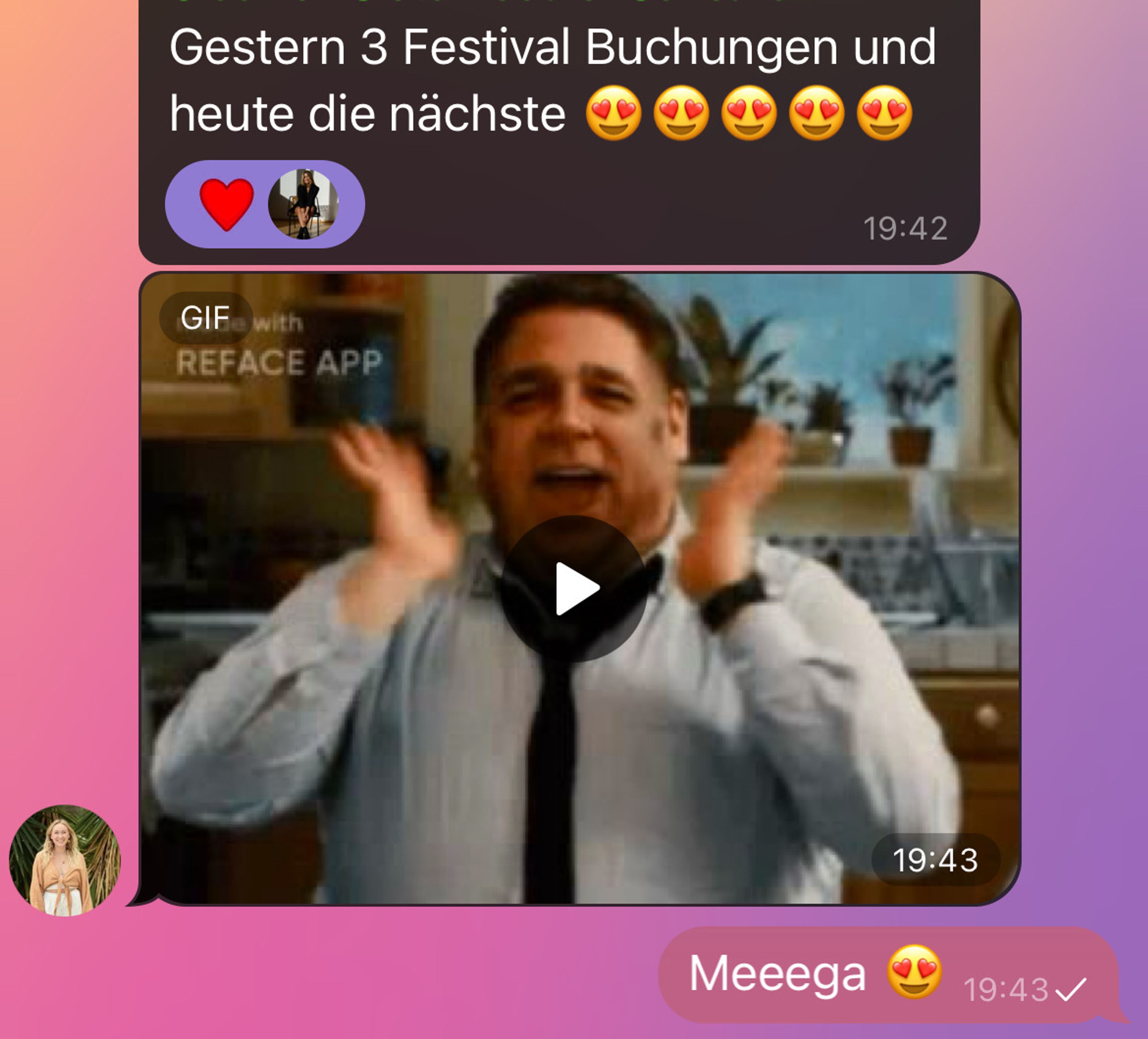 Screenshot einer Nachricht von Kund:innen