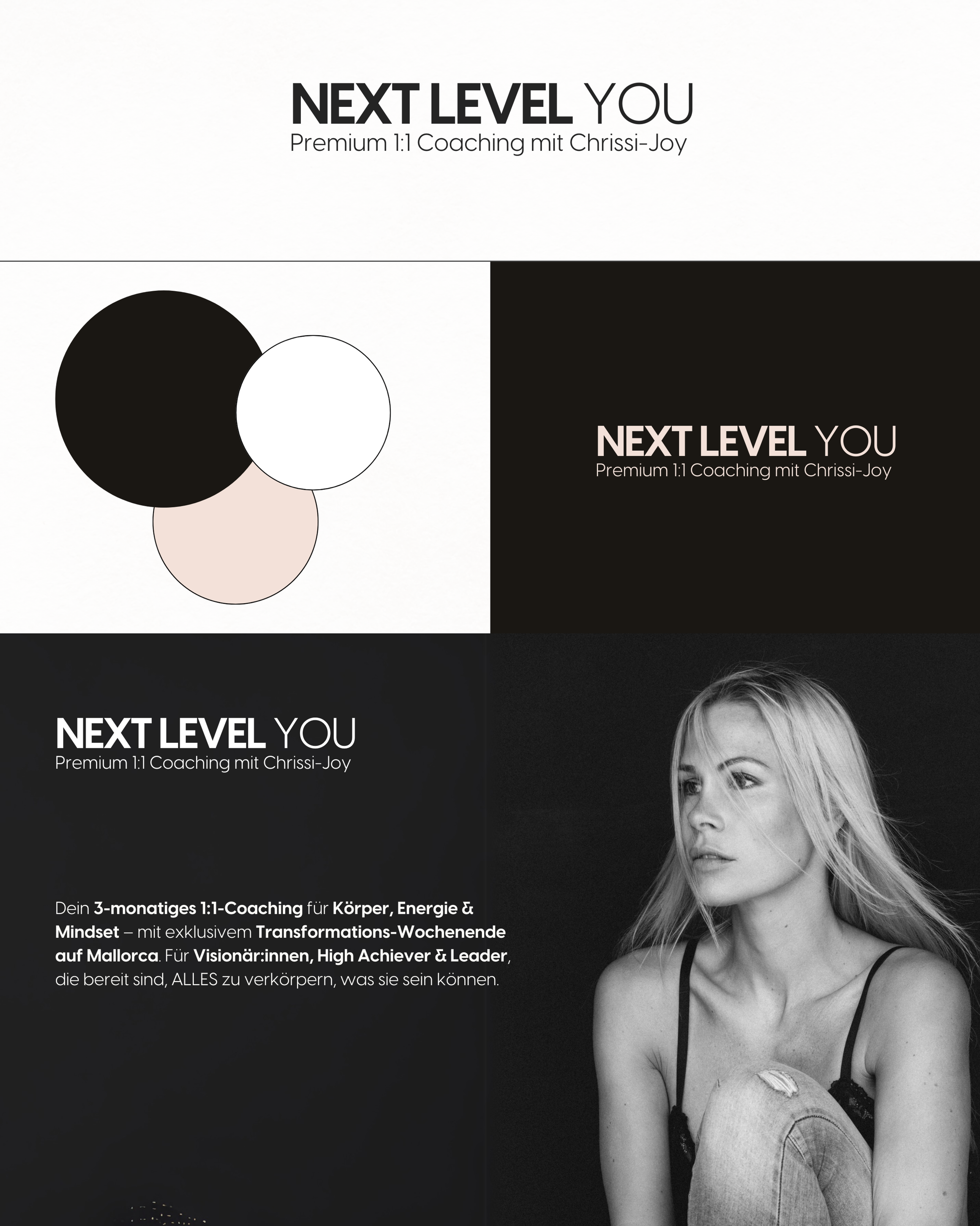 Premium coaching “Next Level You” – brand design – Chrissi-Joy