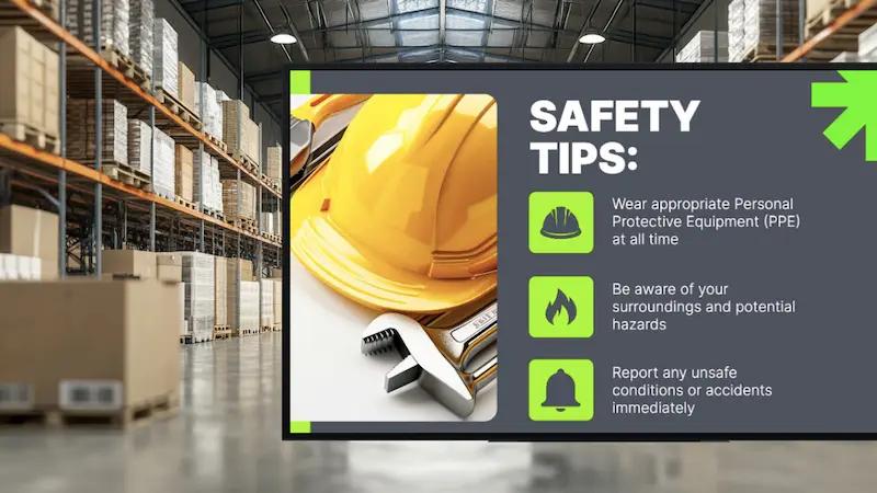 Warehouse digital signage th