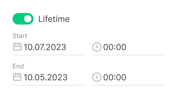 Content lifetime