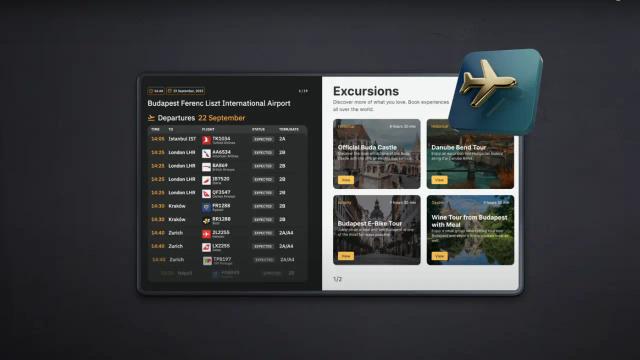 How to Display Airport Flight Schedules on Hotel Digital Signage