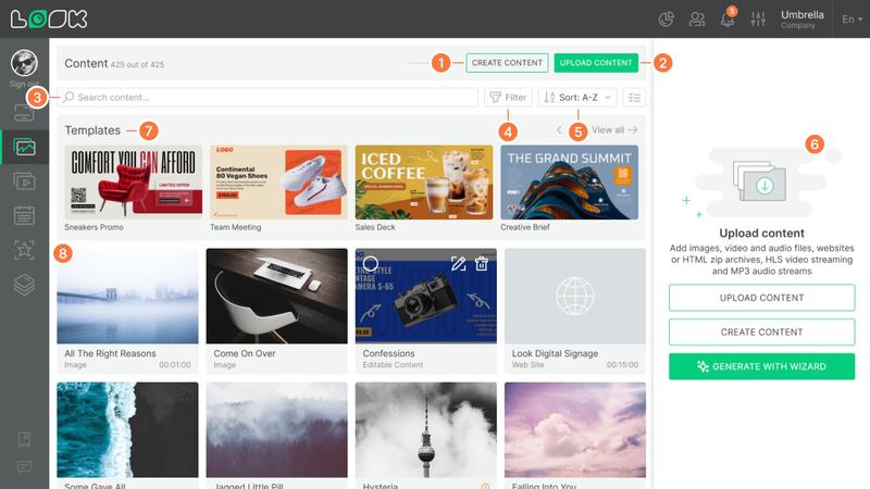 Content interface