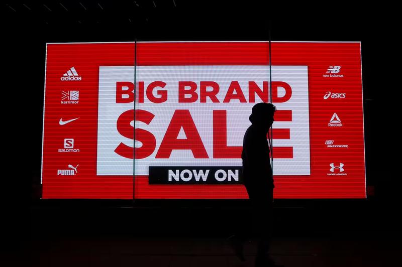 Digital window display with sale announce
