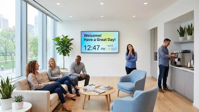 Breakroom digital signage scheduling th