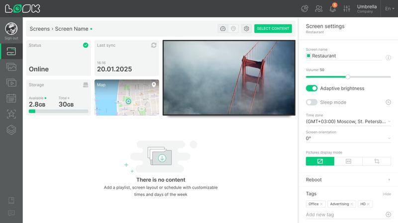 Screen page