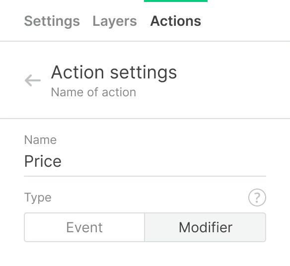 Action modifier
