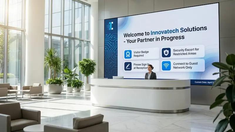 Lobby security digital signage th