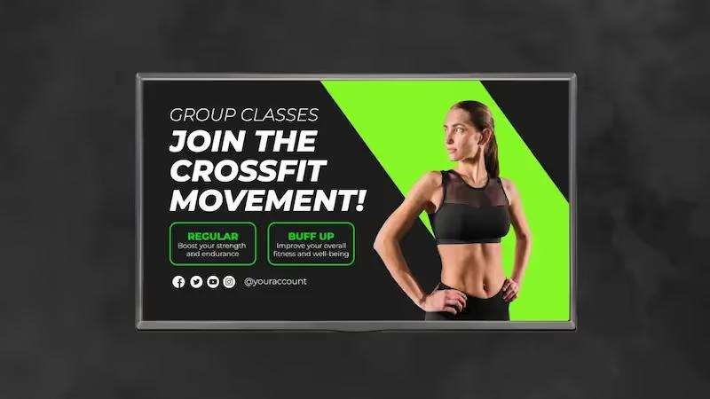 Fitness digital signage content th
