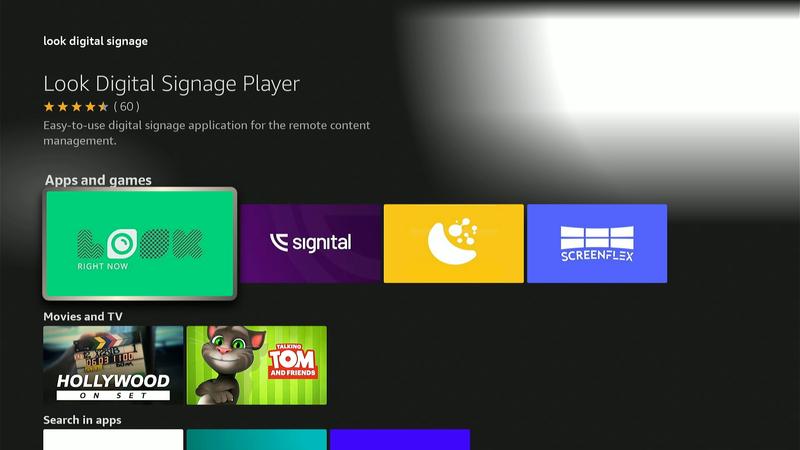 Find Look digital signage player in app store