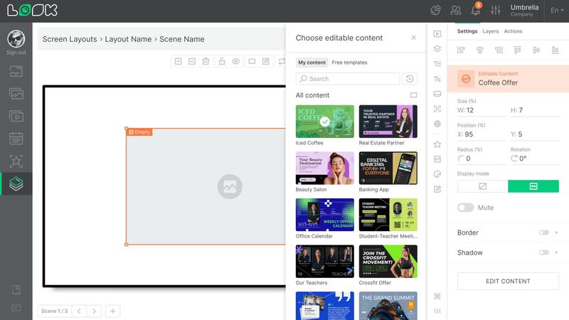 Deleted editable content widget