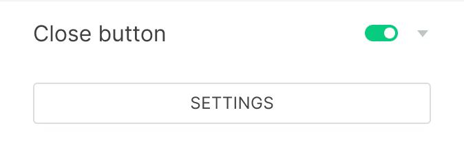 Close button