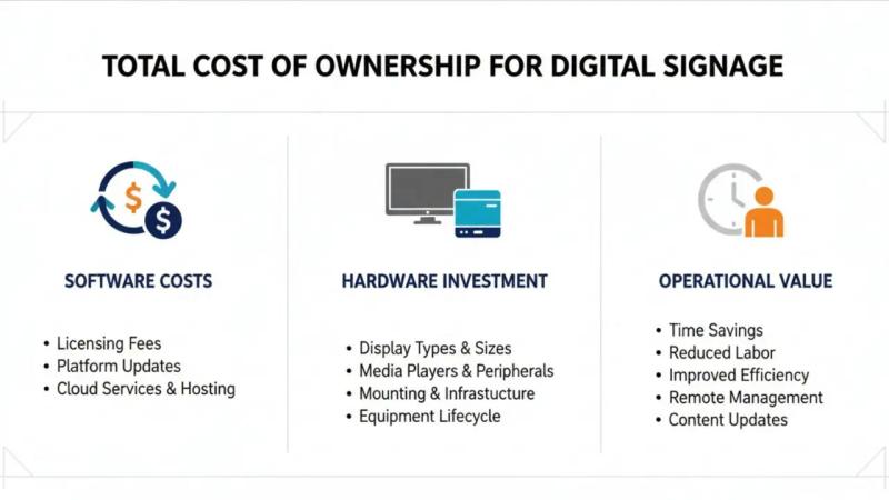 Total cost of ownershop digital signage