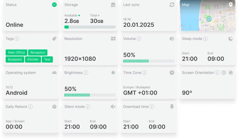 Info widgets
