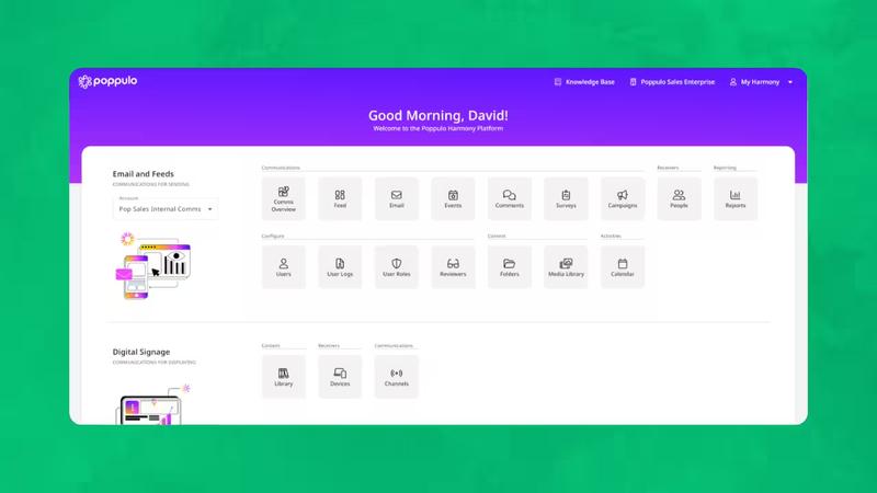 Poppulo interface
