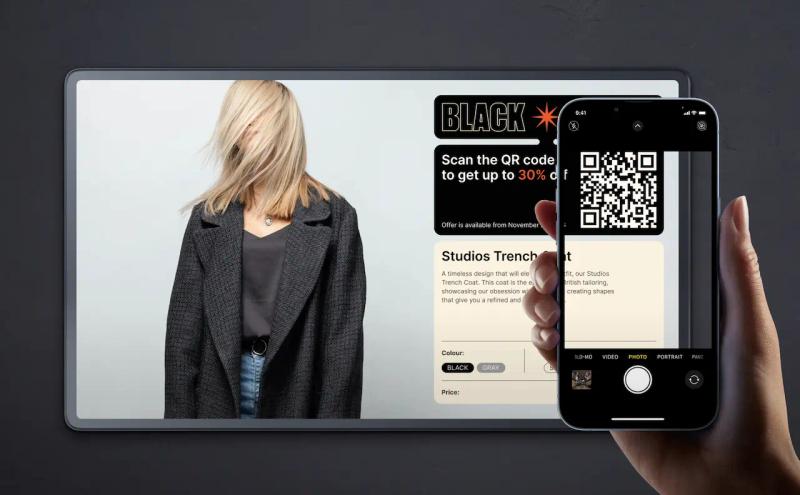 QR-on-screen