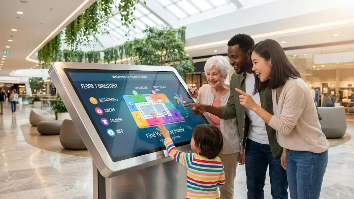 Mall directory ux digital signage