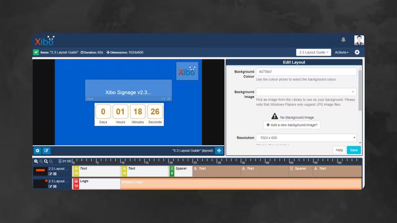 Xibo interface