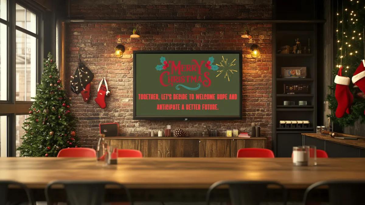 Christmas messages on digital signage