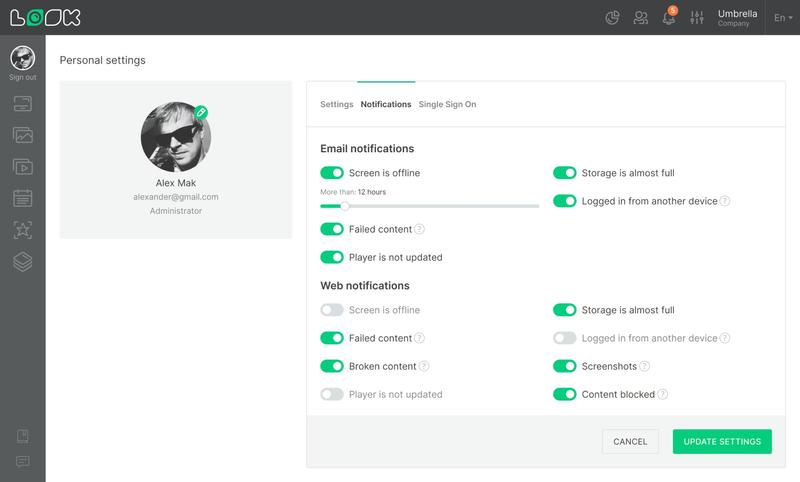 Notification settings