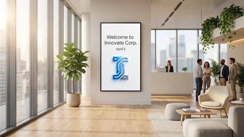 Meeting welcome screen templates digital signage th