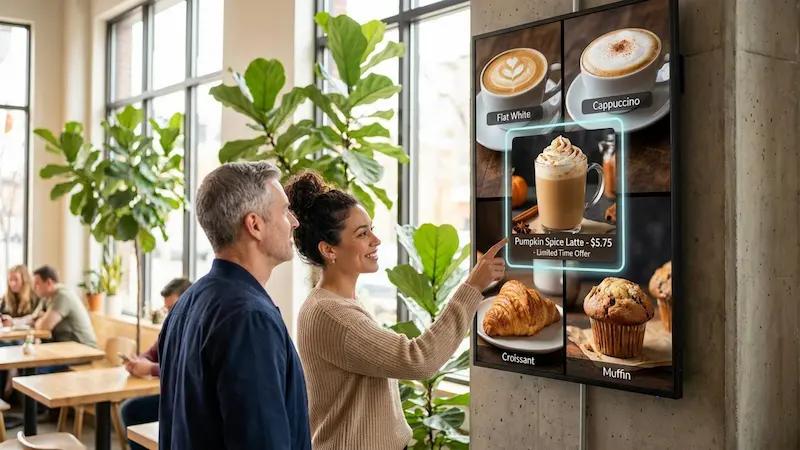 Modern coffee shop digital menu th