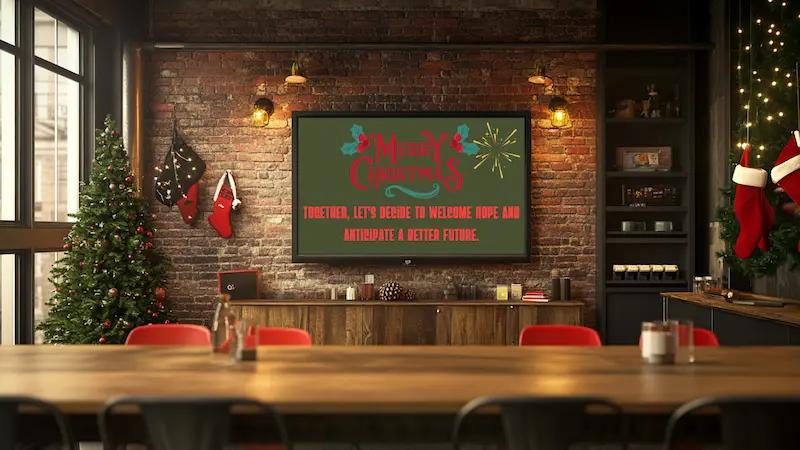 Christmas messages on digital signage th