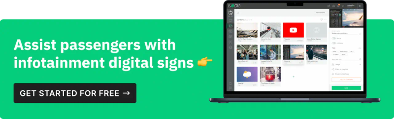 Try Look digital signage solution for transportation industry