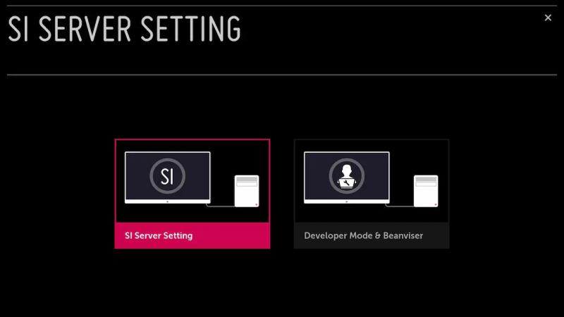 Si Server settings webOS