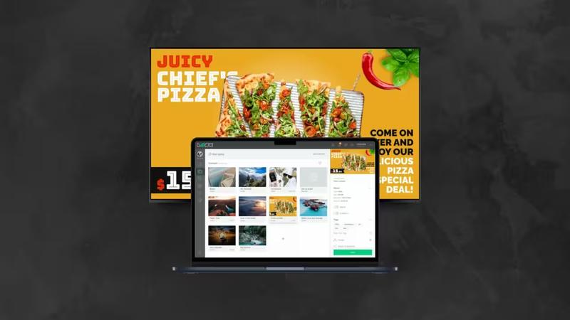 Digital menu board with Look CMS