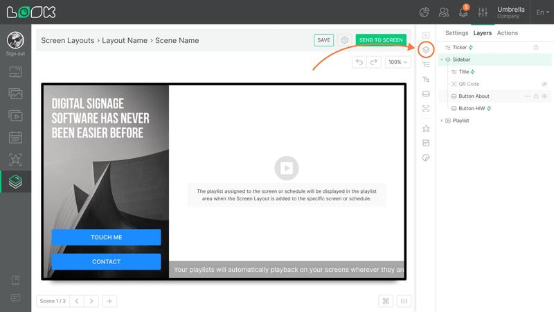Screen layout layer