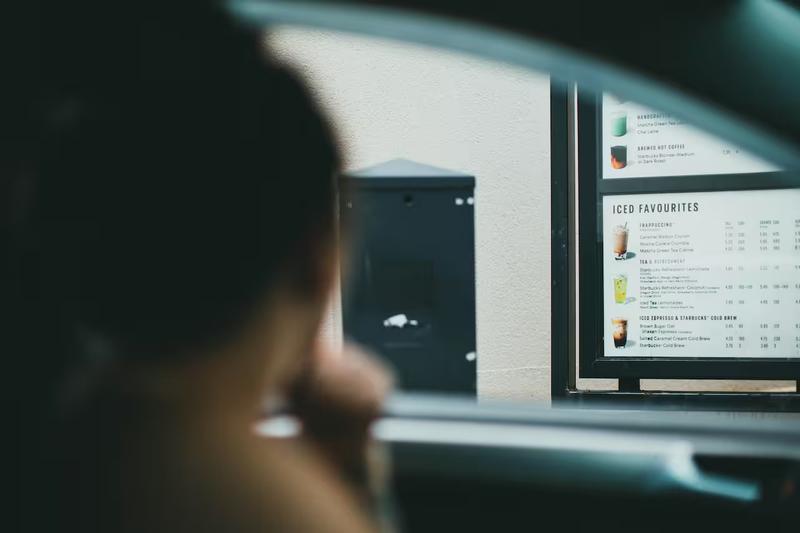 Drive thru menu board