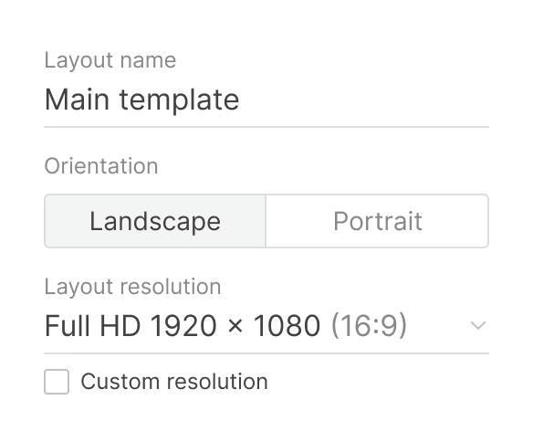 Screen layout resolution