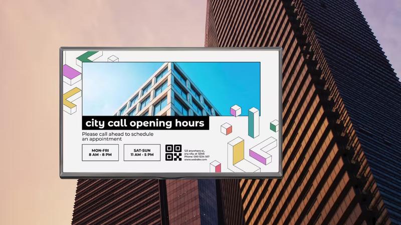 Example of digital signage content for government