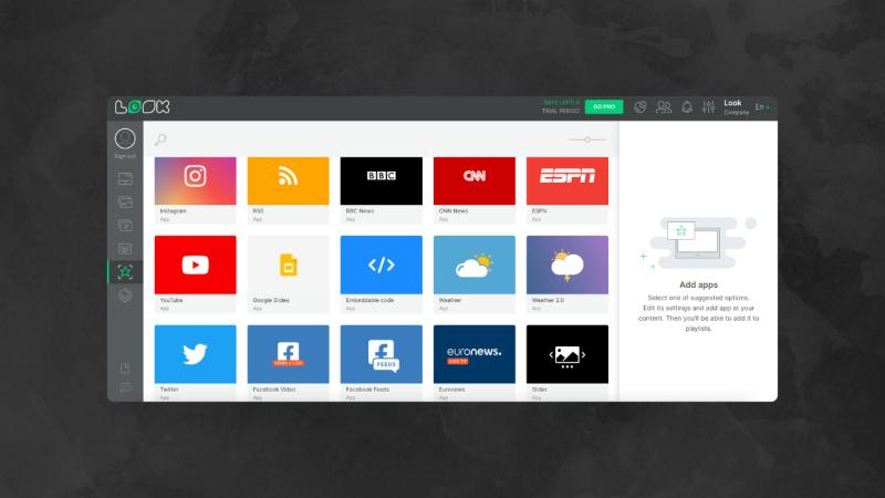 Look digital signage cms
