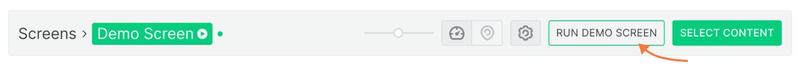 Demo screen page nav