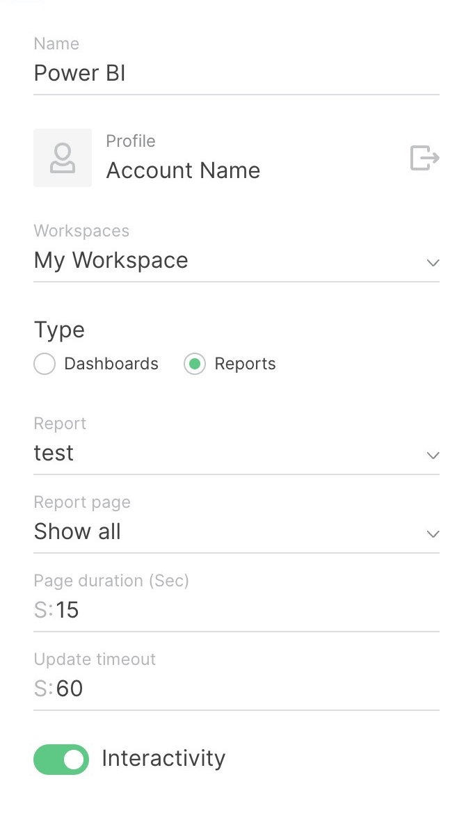 Power BI Settings