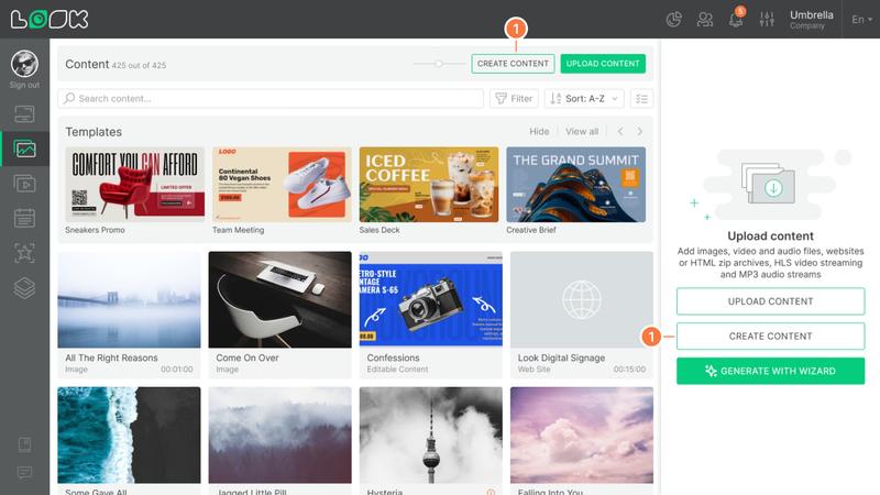 Create editable content