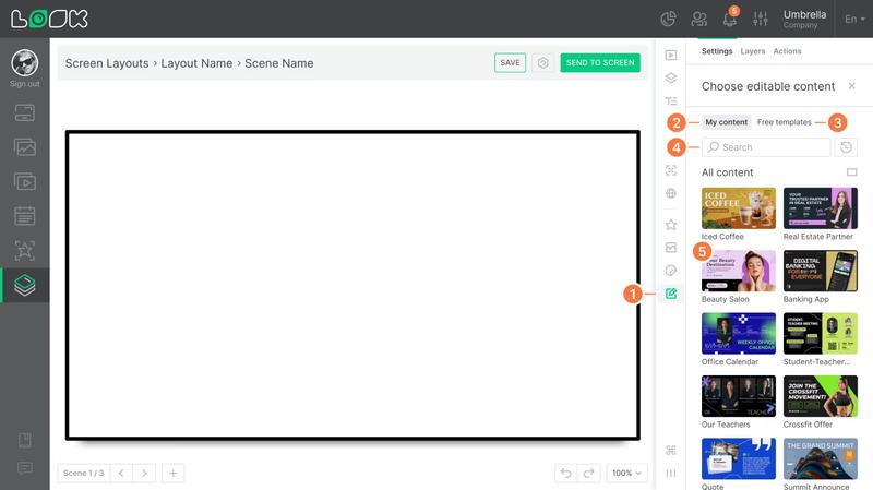 Editable content widget