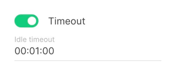Idle timeout