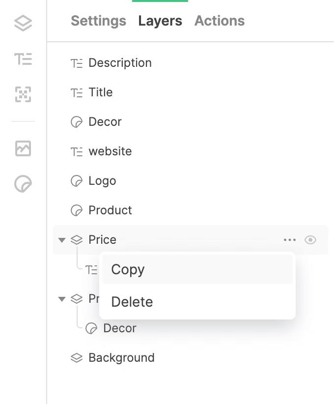 Content Creator List of layer