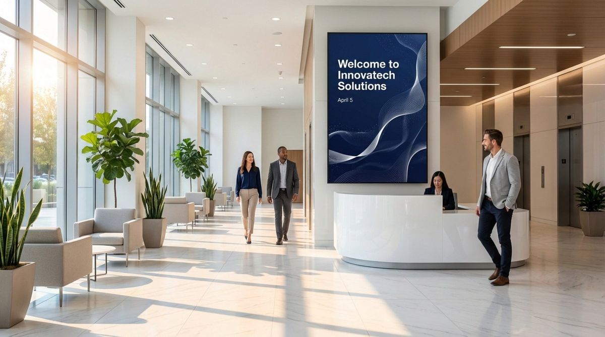 Lobby digital signage rotation tips