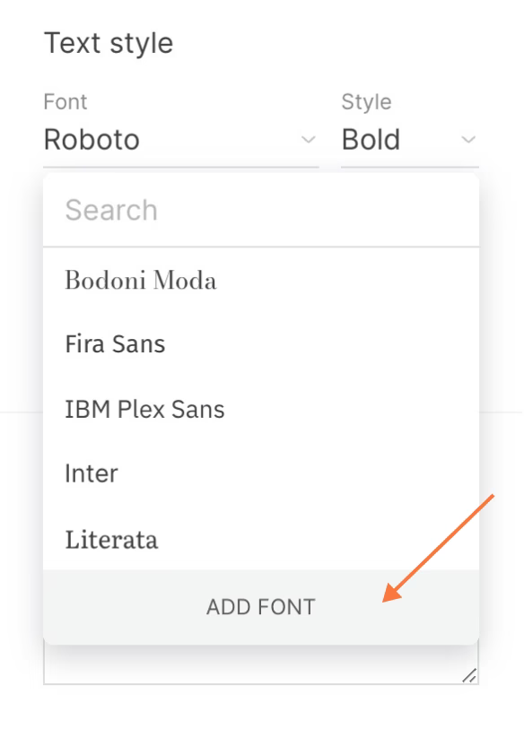 Adding new font