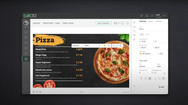 How to Design a Beautiful Digital Menu Board with Look DS