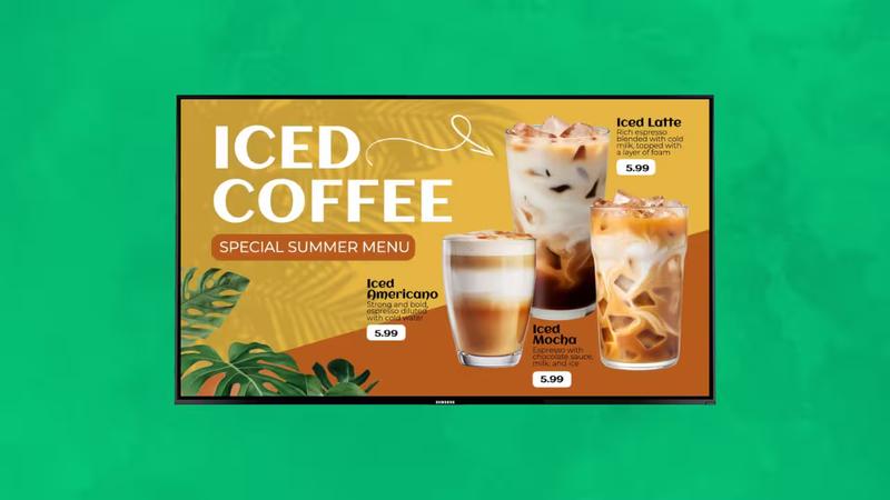 Coffee shop menu board template