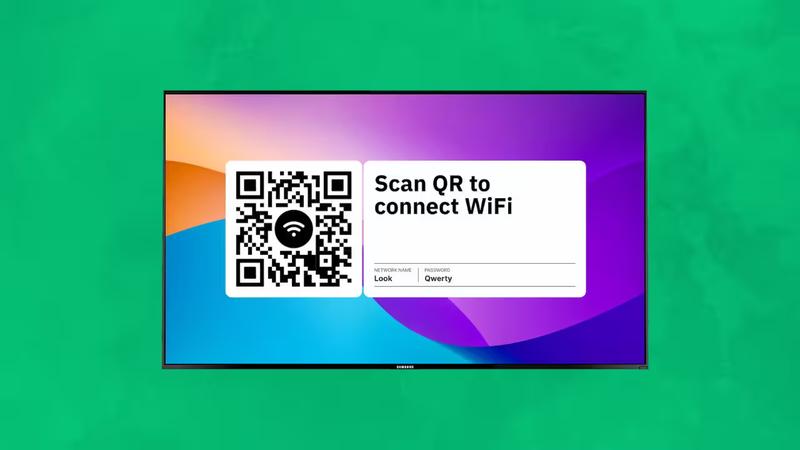Wi-fi QR content or digital signage