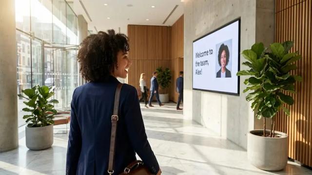 Hr onboarding digital signage th