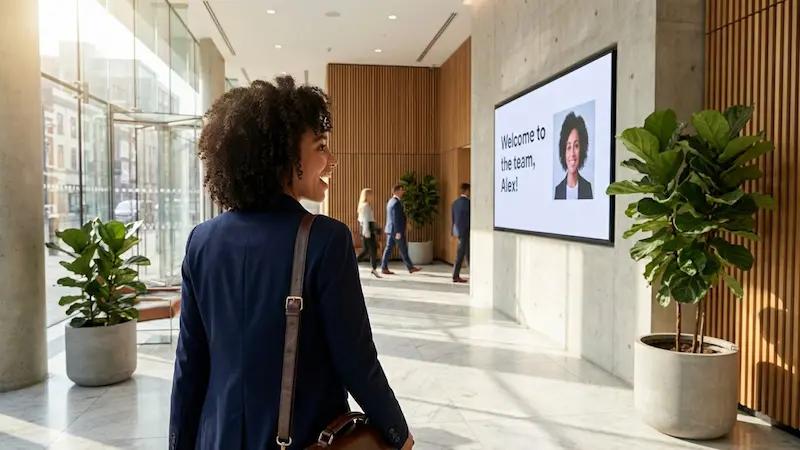 Hr onboarding digital signage th